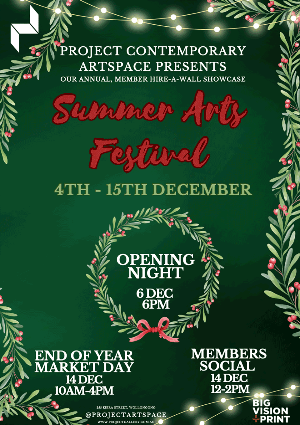 Summer Arts Festival<br />End of Year Member Exhibition